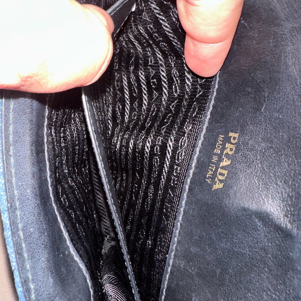 PRADA  Denim Corsaire Waist / Crossbody Bag 2017 Collection RARE Authentic- Dust - Picture 14 of 16